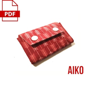 PDF Schnittmuster - Mini Geldbörse und Karten und Münzen Ziehharmonika Tasche - Printable in A4 und US Letter