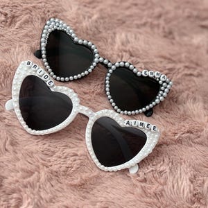 Óculos de sol personalizados com pérolas | Óculos de sol com pérolas | Óculos de festa com pérolas
