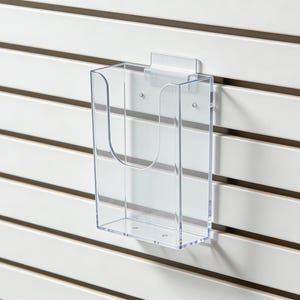 Clear Acrylic Wall Mount Brochure Holder – Vertical Literature Display