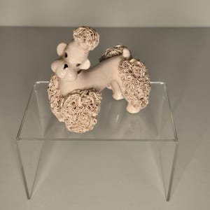 Vintage Pink Spaghetti Poodle Figurine – Mid Century Japan, Old Soul Kitsch Decor