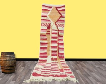 モロッコ風ベルベルカーペット、ヴィンテージチェッカーボードラグ