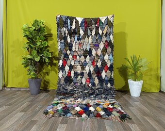 ヴィンテージ レッド モロッコ ラグ 4.7 x 7.4 フィート - ベルベル