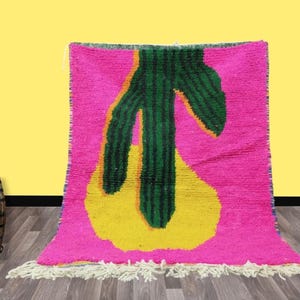 Moroccan Rug pink - Moroccan wool Rug - Berber Rug -Beni ourain Rug custom Rug - Handmade Rug - Moroccan Rug - Moroccan berber Rug pink