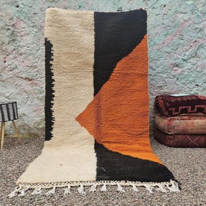 Beni ourain Rug - Moroccan Rug - Berber Custom Rug - Colorful Rug For Living Room - Azilal Rug- Handmade Rug - Authentic Moroccan carpet