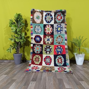 Old Moroccan Rug 3,6 x 6,9 ft -  Vintage Moroccan Rug - Moroccan Rug - Wool Rug - Handmade Rug - Berber Rug - Home decor vintage - Red Rug