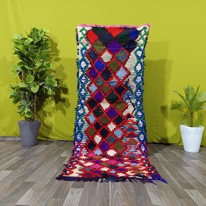 AMAZING VINTAGE RUG 2,7x 7,2 ft , Moroccan Rug, Berber Rug, Geometric Rug, Vintage Rug, Wool Rug, Area Rug, Handmade Rug