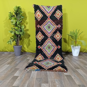 Rug Runner Morrocan 2,6 ft x 8 ft, Beni Ourain Runner, Moroccan Runner Rug, Berber Hallway Rug, Vintage Moroccan Rug