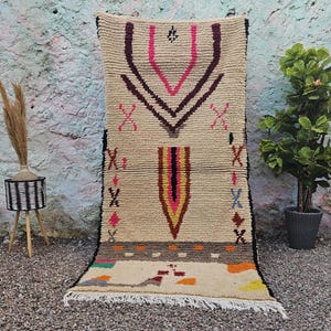 Moroccan Runner Rug- Beni Ourain Runner- Moroccan Rug Runner - Hallway Rug-Custom Hall Runner Berber Carpet- Berber Runner- Wool Runner