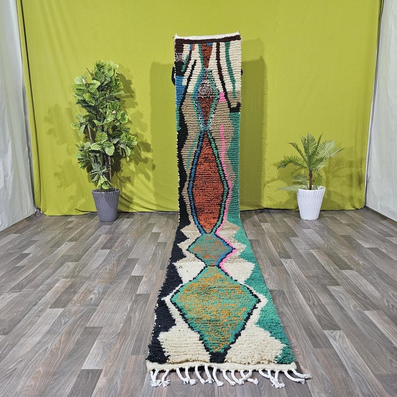 Tapis Berbère Marocain 5x8 Ft – Laine Mouton, Tissé Main, Motif Géométrique Boho