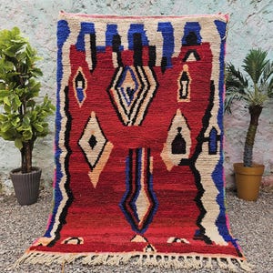 Beni ourain Rug- Authentic Moroccan Rug- Berber carpet- Genuine Wool Rug- Handmade Rug- Beni ourain style- Area Rug- Tapis berbere- Teppich