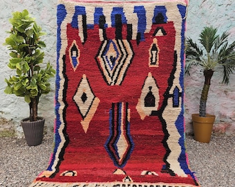 Beni ourain Rug- Authentic Moroccan Rug- Berber carpet- Genuine Wool Rug- Handmade Rug- Beni ourain style- Area Rug- Tapis berbere- Teppich