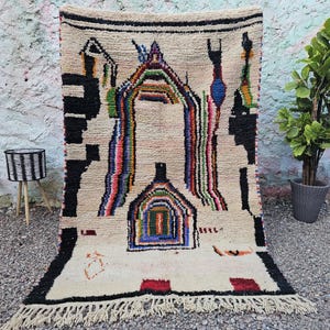 Custom Moroccan Rug- Handmade Moroccan Rug- Authentic Moroccan Rug- Azilal Rug- wool Carpet- Bohemian Rug - Rug For Living Room