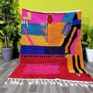 Custom Fabulous Boujaad Rug  - Amazing Multicolored Rug , Beni Ourain Rug - Handmade Rug - Moroccan Berber Rug - Traditional Moroccan Carpet