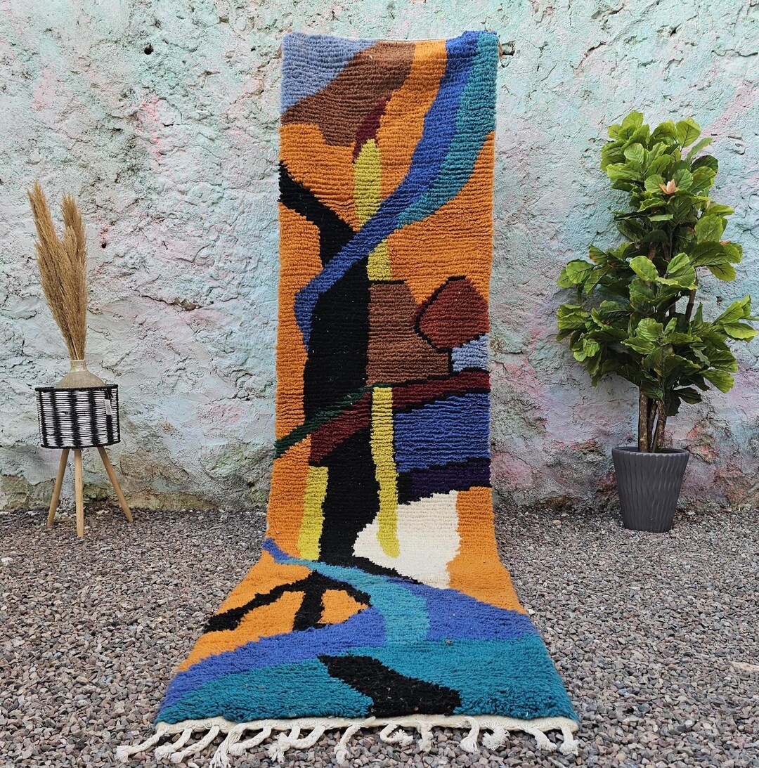 Amazing Colorful Runner Rug - Custom Area Rug -beni Ourain Runner ...