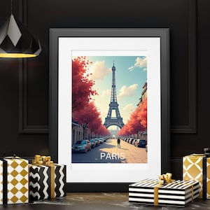 Affiche Tour Eiffel - Art mural Paris - Art mural Paris France - City Break Paris - impression voyage Paris - impression Paris - carte postale de voyage