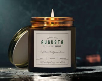 Vela perfumada con olor a Augusta, regalo para amantes del golf, regalo de golf para él, regalo divertido de vela de golf para papá, vela de campo de golf, regalo de golfista