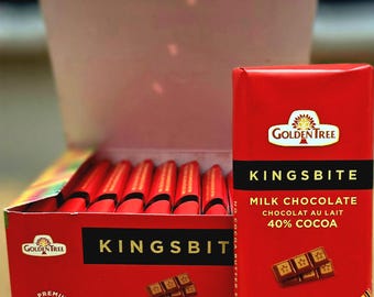 Cioccolato al latte e cacao ghanese Golden Tree. Spedizione gratuita negli Stati Uniti. Venduto a scatola.