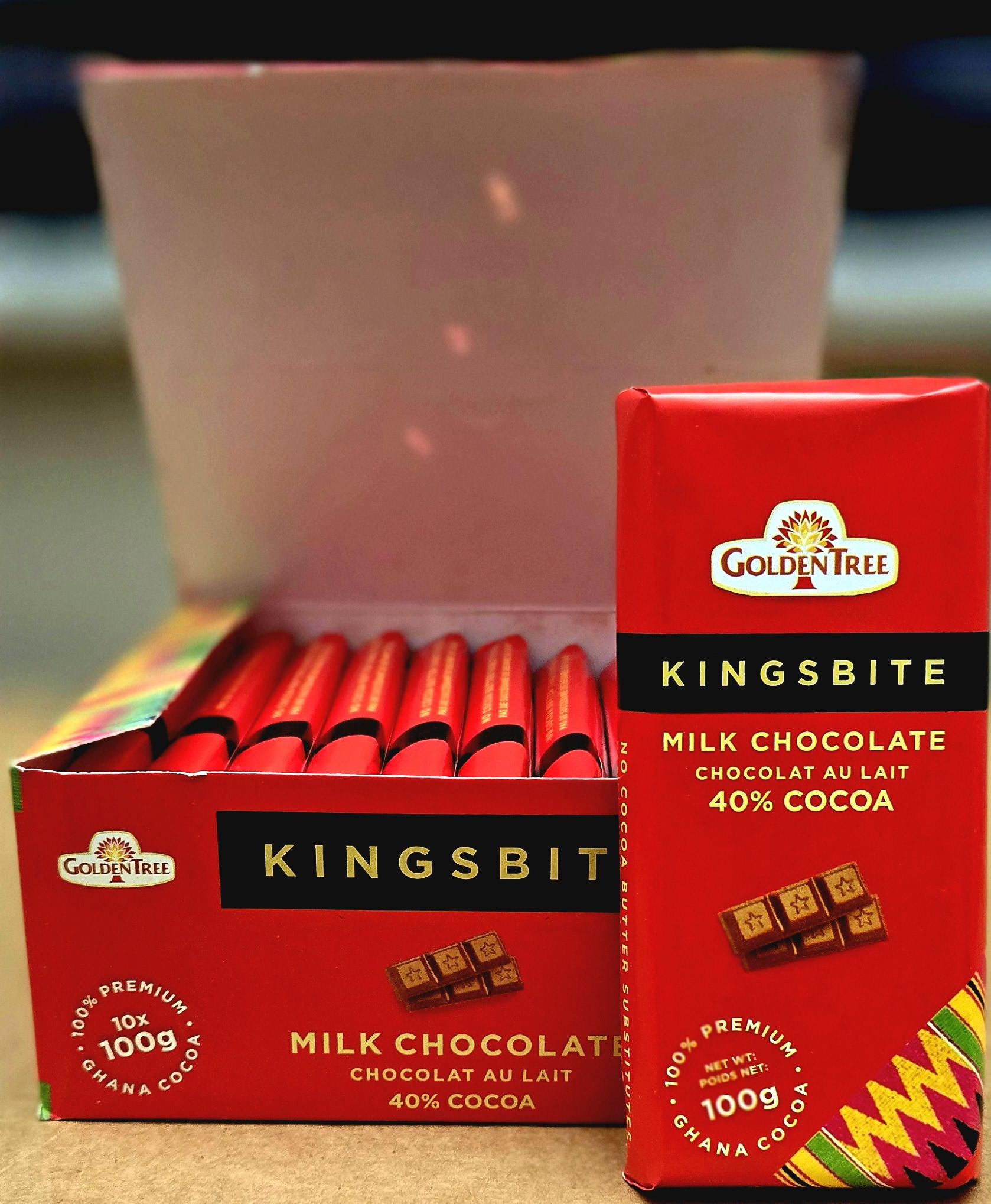 Golden Tree Ghanaian Cocoa Milk Chocolate. Free US Shipping. Sold