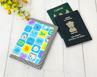 Doraemon Travel Passport Wallet, Passports Holder for Dual Citizenship, Passport Sleeve with Cardholders