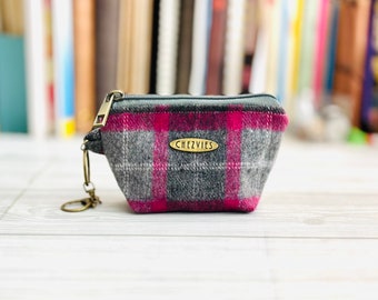 Tweed Donna Harris Tweed Mini Portamonete Fatto A Mano Rossetto Borsa