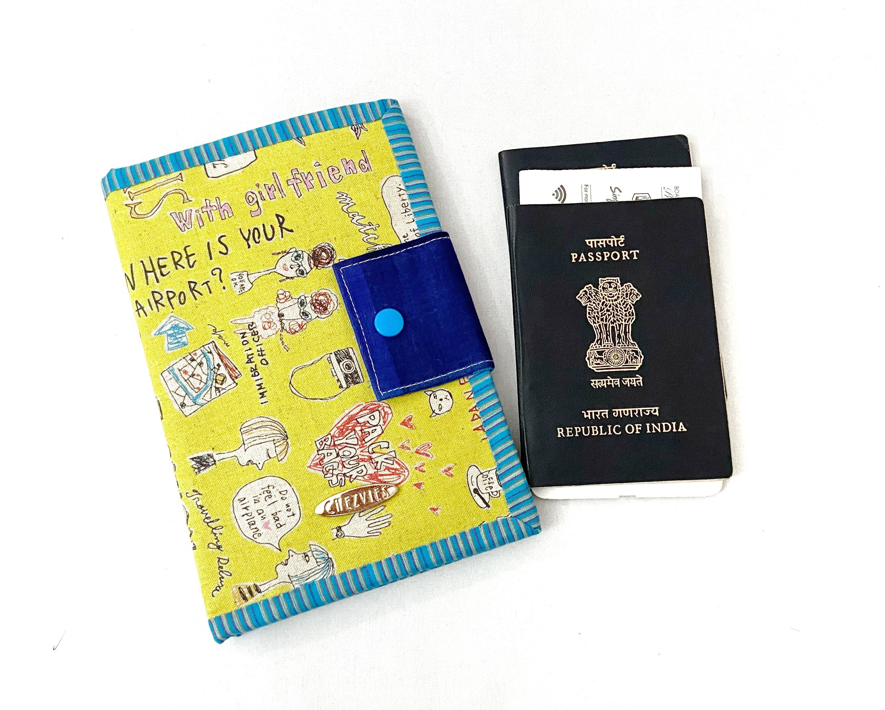 Yellow Passport Holder Quirky Travel Card Wallet London Etsy