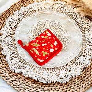 Cartera pequeña con cremallera roja para mujer, minicartera con estampado de fresas, tarjetero, monedero pequeño, regalo para ella
