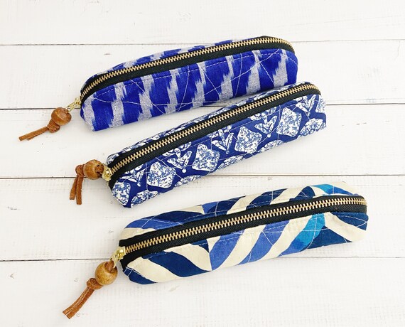 Natural Indigo Block Print Passport Bag Natural Indigo Block Print Passport Bag