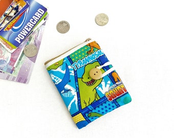 Dinosaurs Wallet,  Small Bifold Wallet for Boys, Game Card Holder Wallet, Wallet for Kids, Gift for  Boys, Handmade Wallet