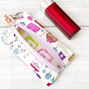 Lipstick Pouch Keychain Purse SVG Bundle, Keyring Chapstick Holder