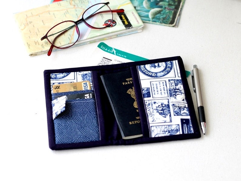 Double Passport Holder Dual Passport Wallet With Card Holder Etsy