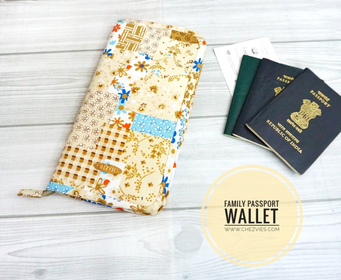 Custom Family Passport Holder for 6 with Zipper Closure Etsy
