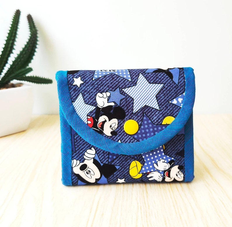 Disney Small Credit Card Wallet Small Trifold Wallet Multi Etsy