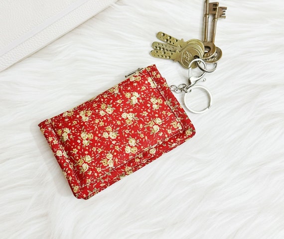 Red keychain wallet sale