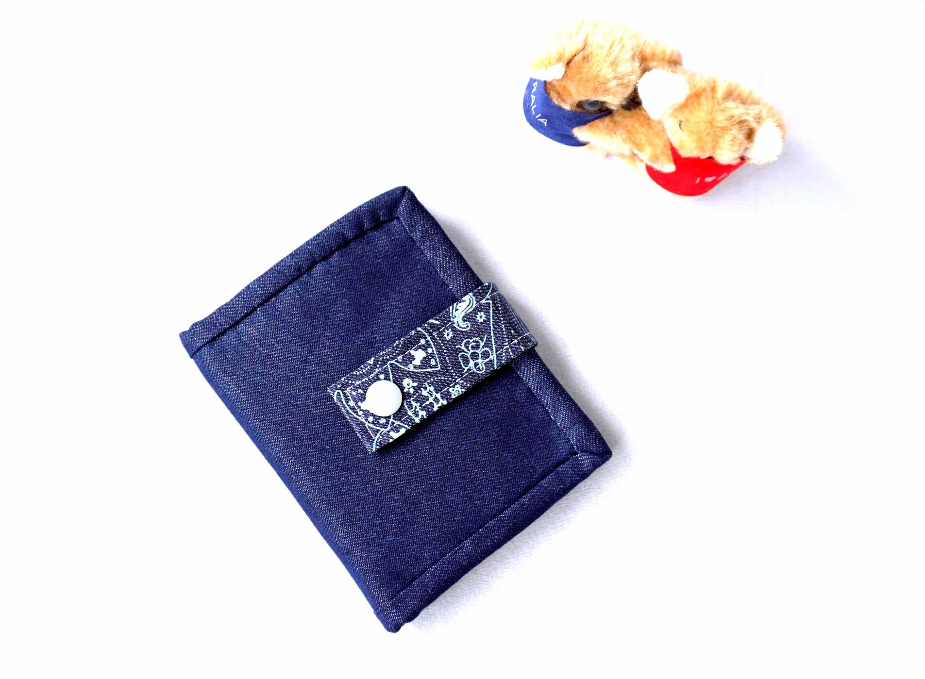 Denim Small Wallet for Women minimalist wallet mini card Etsy