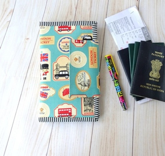 London Family Passport Holder Travel document holder Green Etsy