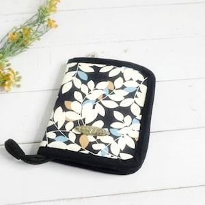 Floral Small Zipper Around Wallet for Women, Classic Small Bifold Wallet, Gift for Her
