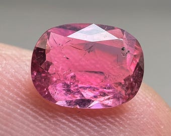 1,20 CT Rara Turmalina Rubelita Afegã Transparente de Qualidade Superior, Cor Rosa, Lapidação Brilhante @AFG