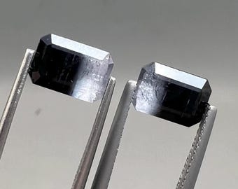 4.50 Carat Natural Bi.Color Tourmaline Black/White Color Pair From Kunar Mine Afghanistan