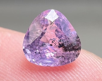 Safira afegã fluorescente transparente natural rara de 1,40 ct, cor rosa-púrpura, lapidação superior @AFG