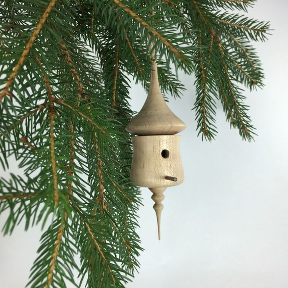 Birdhouse Christmas Ornament wood Christmas tree ornament Etsy