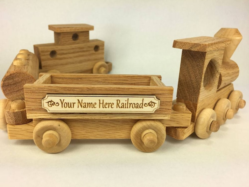 Wood Train Handmade wood toy personalized TT015 Etsy