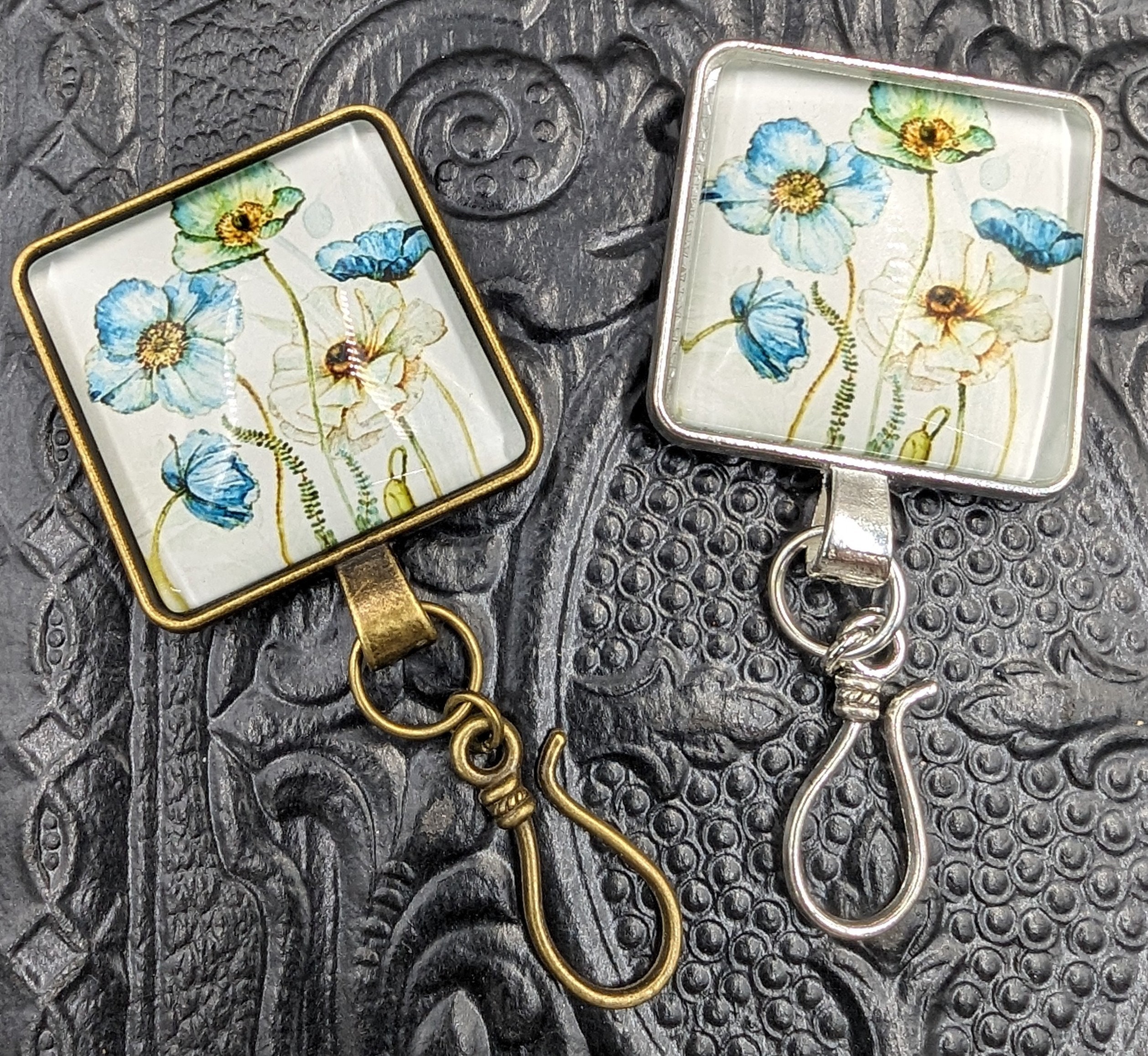 Magnetic Brooch Pin With Hook Wild Poppies 30mm Square - Portuguese ...