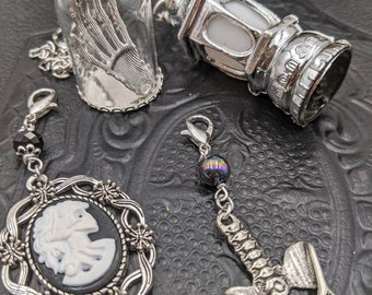 Chatelaine Tools - Set of 4 Morbid Creepy Charms Apothecary Costume cosplay