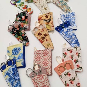 Chatelaine Tools - Needle Book and Scissor Case with Hanging Loop Available in Many Fabrics