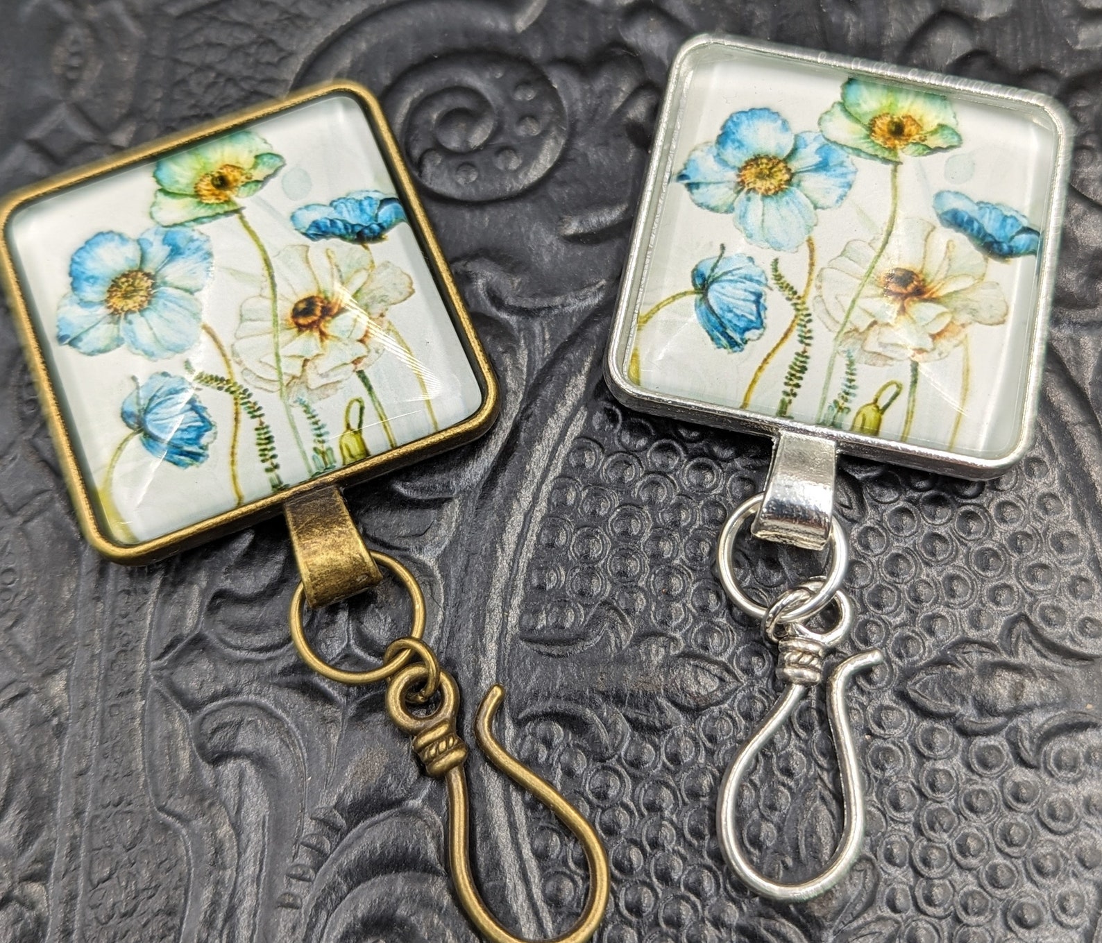 Magnetic Brooch Pin With Hook Wild Poppies 30mm Square - Portuguese ...