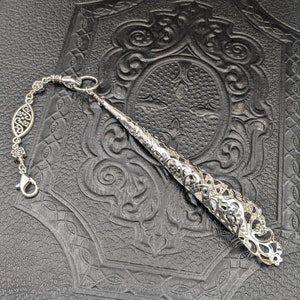Chatelaine Tools - Victorian Tussie-Mussie or Tussy Mussy - Stainless Steel on a Chain with Ring