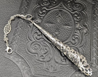 Chatelaine Tools - Victorian Tussie-Mussie or Tussy Mussy - Stainless Steel on a Chain with Ring