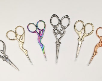 Chatelaine Tools- 3.5" and 5" Stainless Steel Handwork Scissors in Various Finishes and Styles