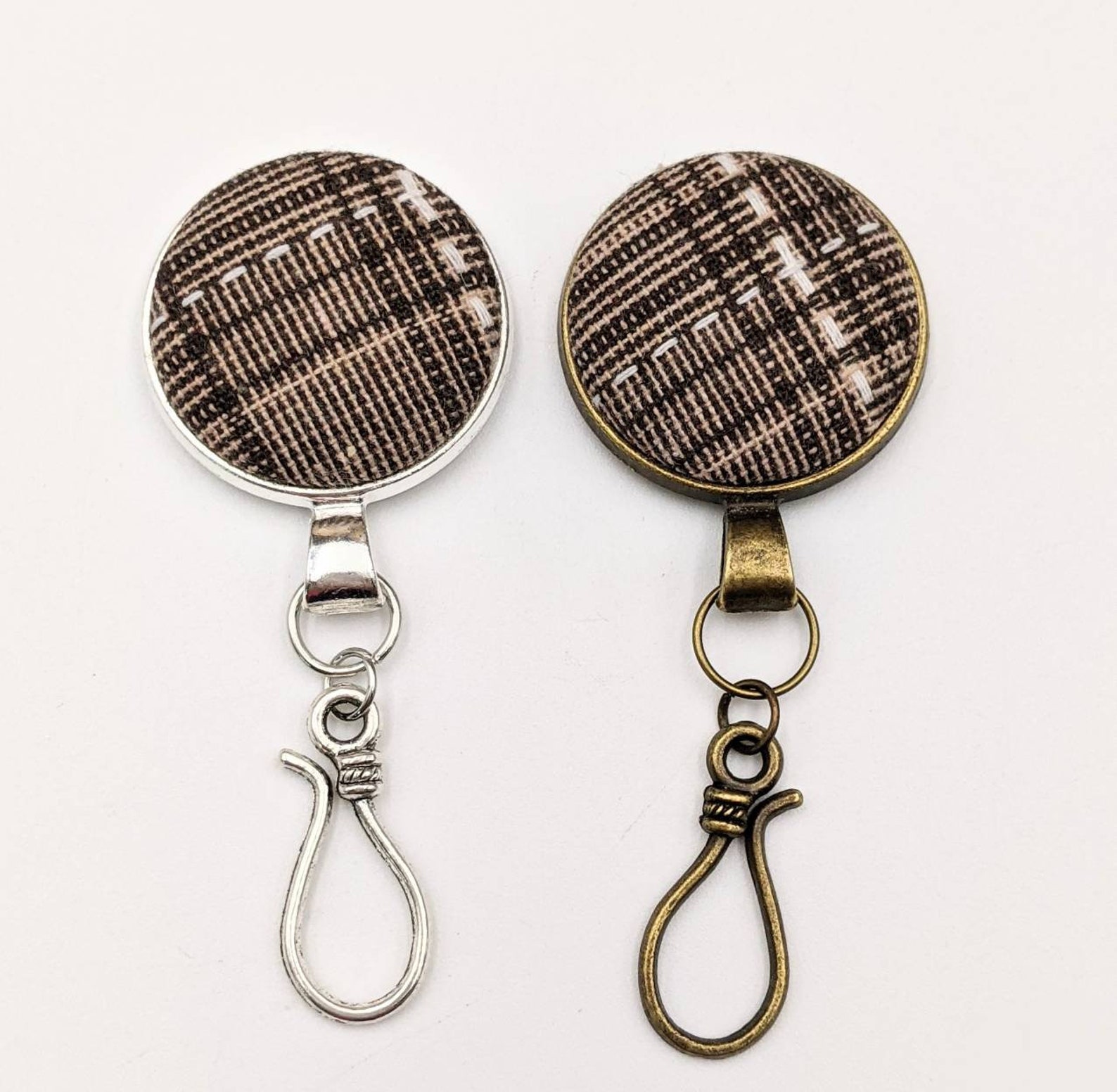 Brooch Pin with Hook Fabric Center Portuguese Etsy 日本