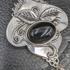 Silver Plated Chatelaine with 8 Gemstone Options - 5 Chains and Hooks for Fiber Arts